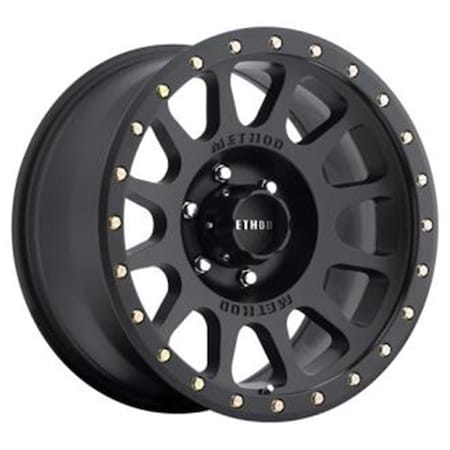 16 X 8 In. NV 6 On 5.5 Bolt Pattern 4.5 In. Back Space, Matte Black